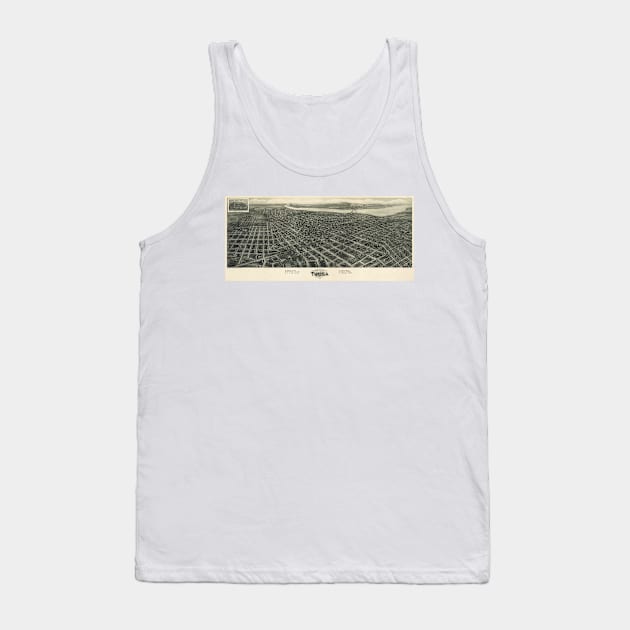 Vintage Pictorial Map of Tulsa (1918) Tank Top by Bravuramedia